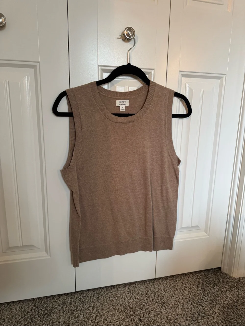 J. Crew Taupe Knit Crewneck Sweater with Matching Cardigan